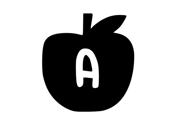 Apple with Children s Playful Mono: A Versatile Graphics and Crafts Asset