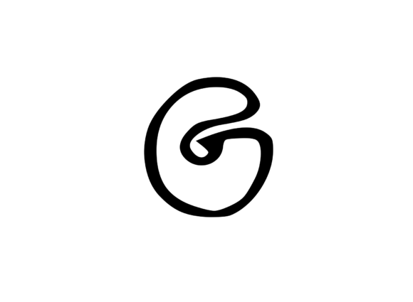 Friendly Bubble Cartoon Mono Letter SVG for Graphics and Crafts