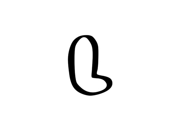 Friendly Bubble Cartoon Mono Letter SVG L: A Crafty Graphic Gem