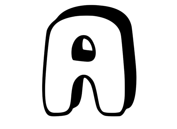 Friendly Shaded Comic Hand Drawn Mono for Graphics & Crafts