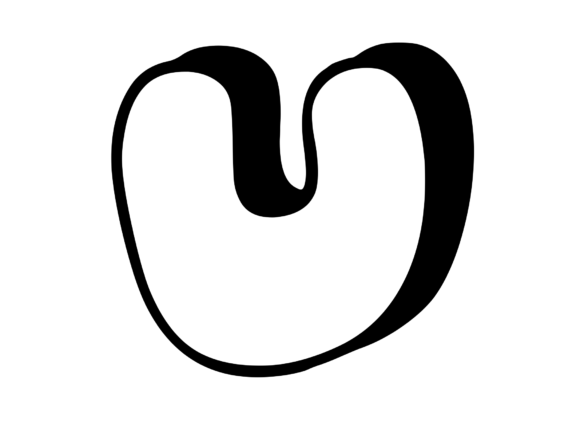 Friendly Shaded Comic Hand Drawn Mono U: A Versatile Graphics and Crafts Asset