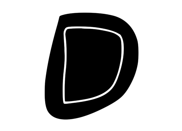Funky Bold Skeleton Letter D: A Standout Design