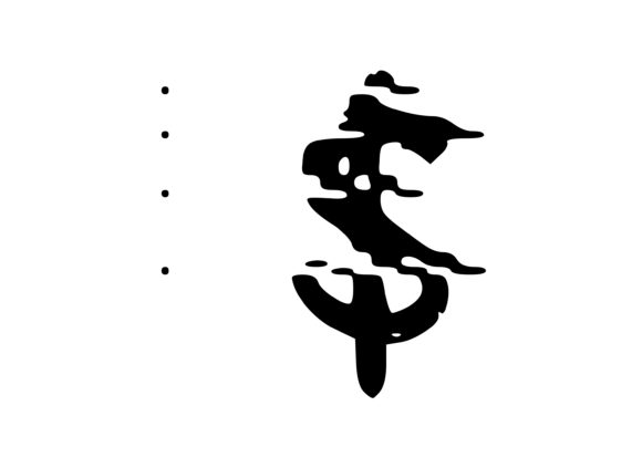 Glitched USA Dollar Symbol 3: A Bold Graphics Choice for Crafts