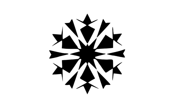 Graphic Snow Flake 1: A Versatile Asset for Creative Crafts