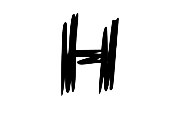Old Brush Stroked Mono Letter H: A Versatile Graphics Asset for Crafters
