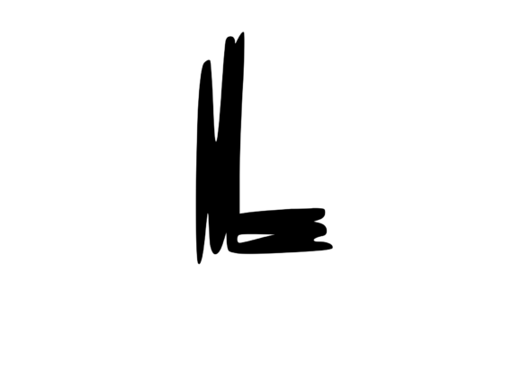 Old Brush Stroked Mono Letter L: A Crafty Graphic Gem