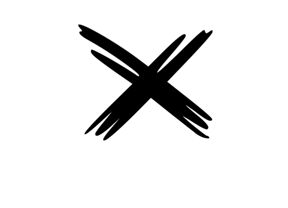 Old Brush Stroked Mono Letter X: A Versatile Graphic for Crafts and Branding
