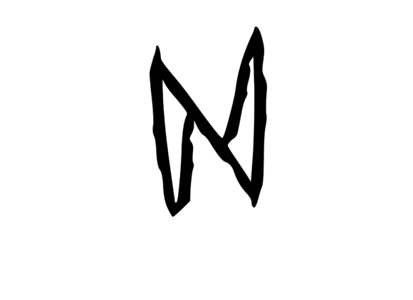 Rough Urban Zine Skater Mono Letter N: A Bold Graphics Choice for Crafts