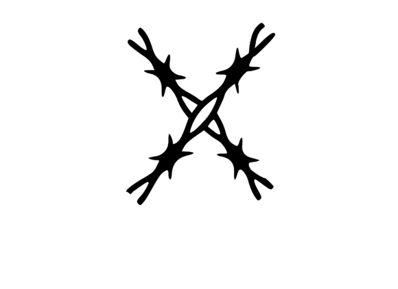 Sharp Barbed Security Wire Mono X: A Bold Graphics Asset for Crafts
